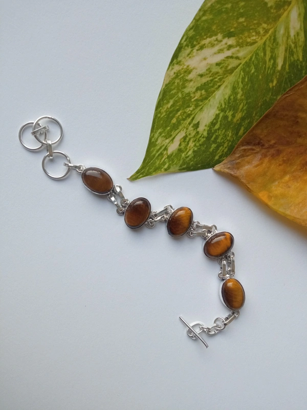 Meera Jewels Bracelet  - Adjustable, tiger eye, tiger eye