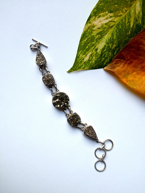 Meera Jewels Bracelet  - Adjustable, pyrite natural, pyrite natural