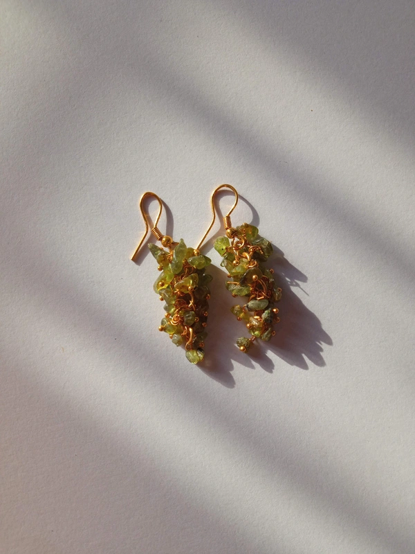 Meera Jewels Earring - Feijoa, Green Aventurine