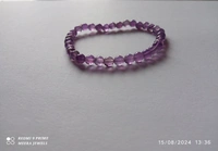 Meera Jewels Beads Bracelet - Fuchsia Blue, Amethyst
