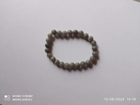 Meera Jewels Beads Bracelet - Gray, Grey Stone