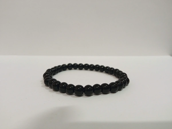 Meera Jewels Beads Bracelet - Black, Black Agate