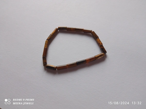Meera Jewels Shaped Bracelet - Adjustable, Kumera, Tiger eye