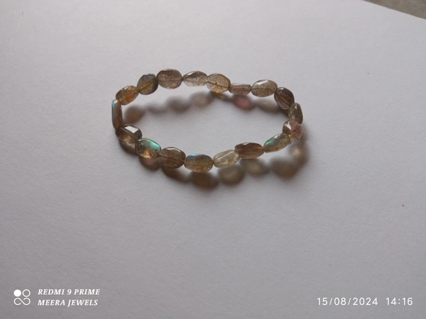 Meera Jewels Shaped Bracelet - Adjustable, Star Dust, Labradorite