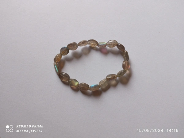 Meera Jewels Shaped Bracelet - Adjustable, Star Dust, Labradorite