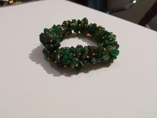 Meera Jewels Shaped Bracelet - Adjustable, Parsley, Green Zed Wire