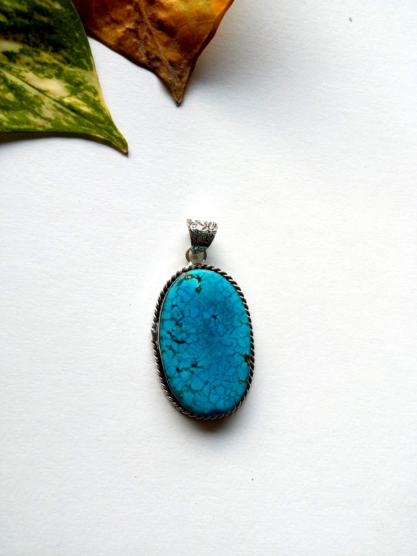 Meera Jewels Stone Pandents - Allports, Blue Azurite