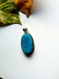 Meera Jewels Stone Pandents - Allports, Blue Azurite