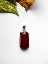 Meera Jewels Stone Pandents - Allports, Ruby