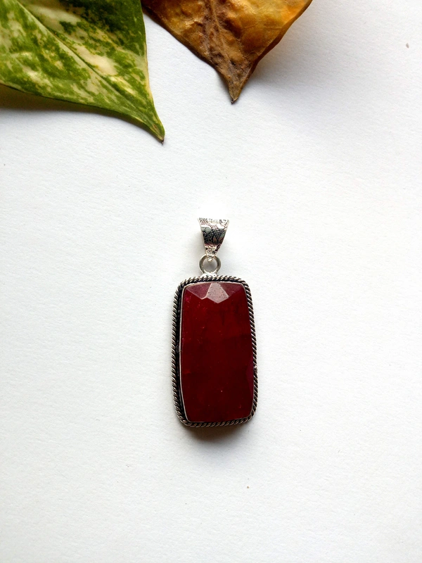 Meera Jewels Stone Pandents - Allports, Ruby