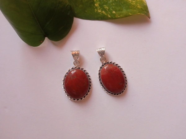 Meera Jewels Stone Pandents - Allports, Jasper
