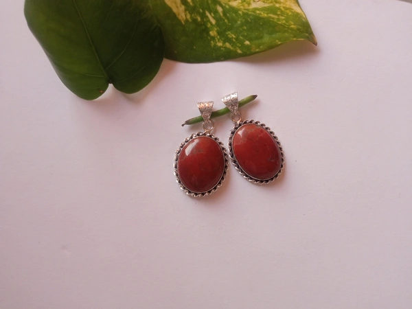 Meera Jewels Stone Pandents - Allports, Jasper