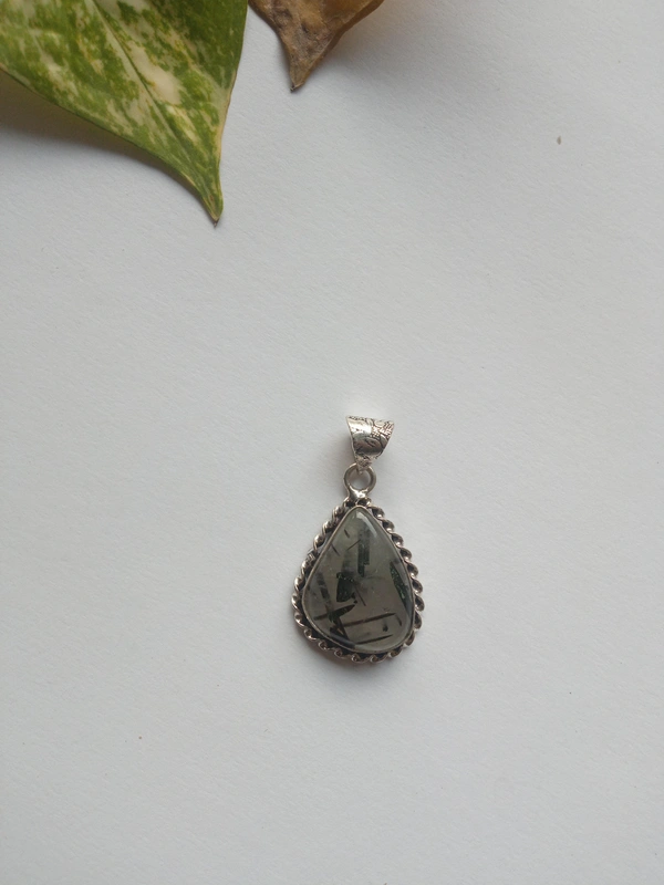 Meera Jewels Stone Pandents - Allports, Moss Agate