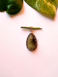 Meera Jewels Stone Pandents - Allports, Moss Agate