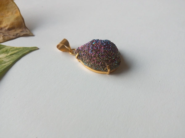 Meera Jewels Natural Stone Pandents - Bornite