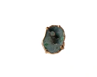 Meera Jewels Geode Ring Blue - Adjustable, Agate, Sea Nymph