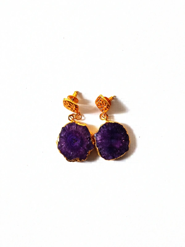 Meera Jewels Agate Earrings - Daisy Bush