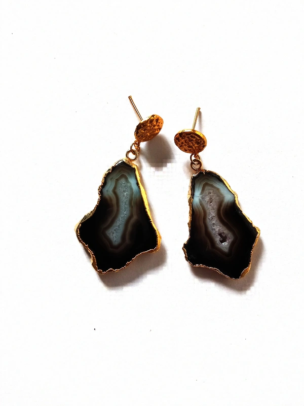 Meera Jewels Agate Earrings - Mine Shaft