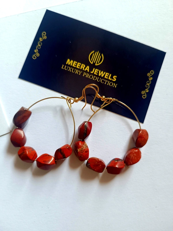 Meera Jewels Multi Stone Hoops - Zesper