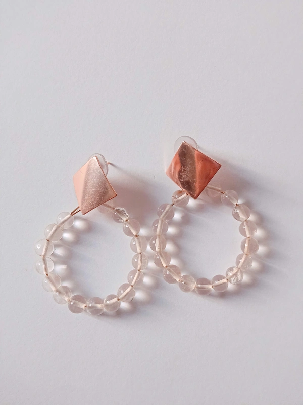 Meera Jewels Multi Stone Hoops - Crystal