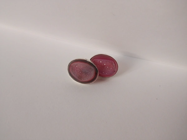 Meera Jewels Rose Quartz Earring - Agate Studs