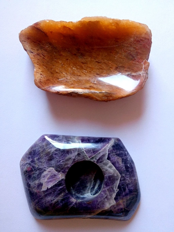 Soap dish [solid stone] - Yellow Zed[dark]