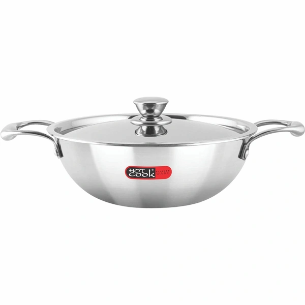 Hotcook Triply Cookware Set without LID | Deep Kadai, Frypan, Sauce Pan - 60