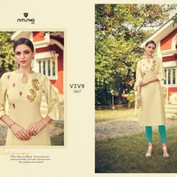 VIVA Straight Kurta  - off white