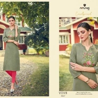VIVA Straight Kurta  - off white