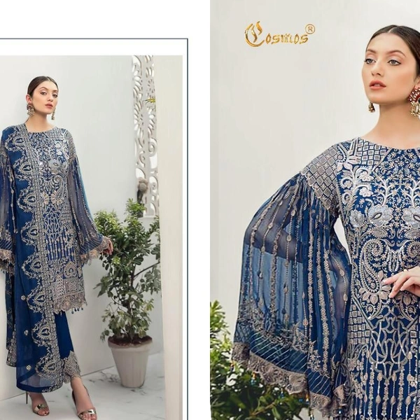 Anaya Unstitched Pakistani Suit - Blue