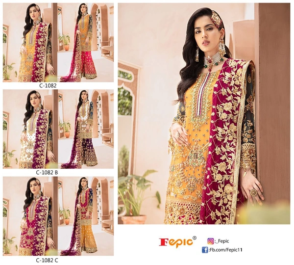 ROSEMEEN HEAVY GEORGETTE DESIGNER SUIT - C-1082 B