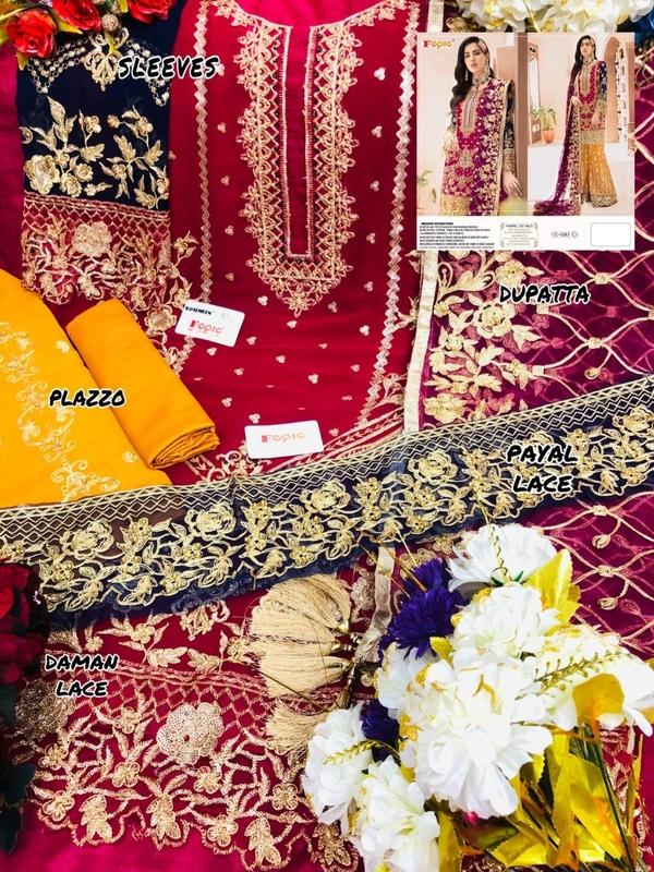 ROSEMEEN HEAVY GEORGETTE DESIGNER SUIT - C-1082