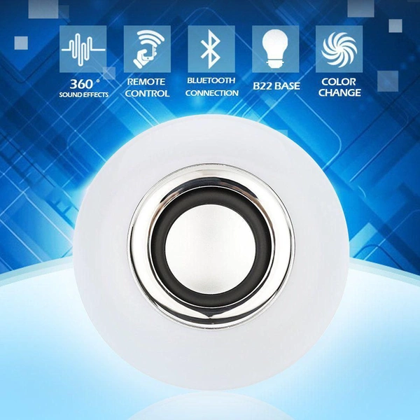 Led Colorful Bulb Bluetooth speaker with White + RGB Led light 