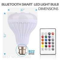 Led Colorful Bulb Bluetooth speaker with White + RGB Led light 