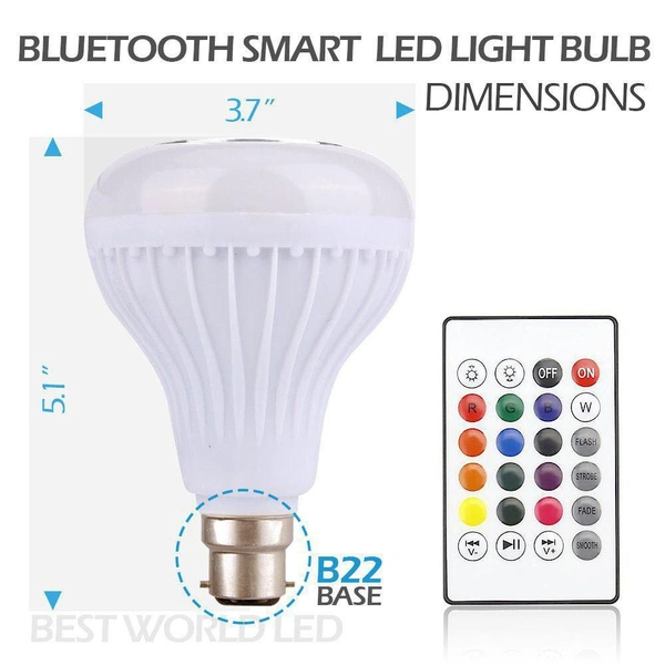 Led Colorful Bulb Bluetooth speaker with White + RGB Led light 