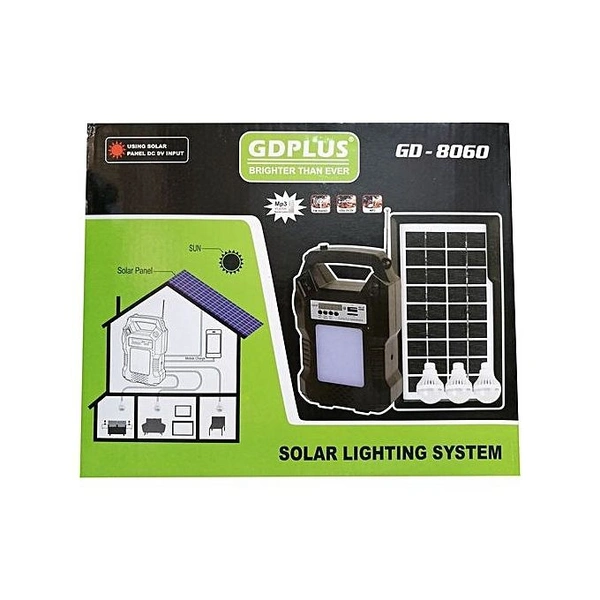 GD-plus (GD-8060) Solar street lighting system with 2 in 1 light (led torch n lantern) 