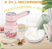 2 in 1 Wireless Rechargable Electric Mixer & Chopper