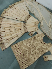 Designer Sharara Suit - Off white