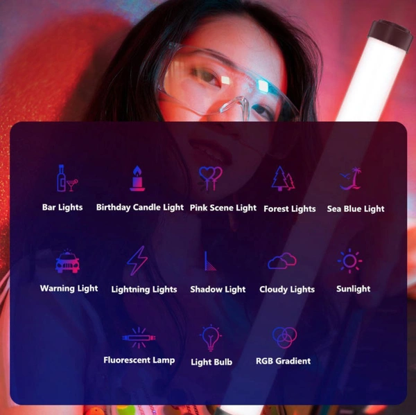 RGB Light Stick, Portable Handheld LED Light Wand with Remote Control photographic