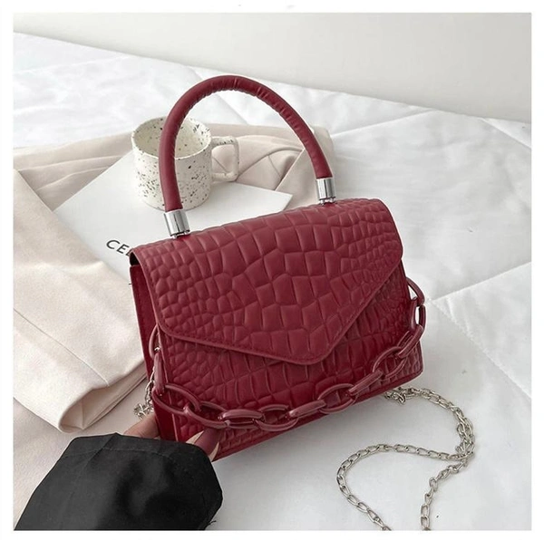 IMPORTED SLING BAG - Maroon , 8×9 inch