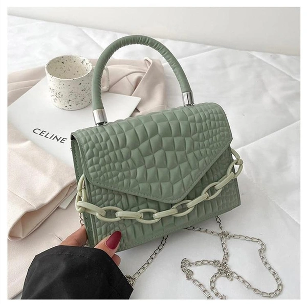 IMPORTED SLING BAG - Green, 8×9 inch