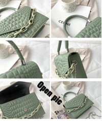 IMPORTED SLING BAG - Green, 8×9 inch