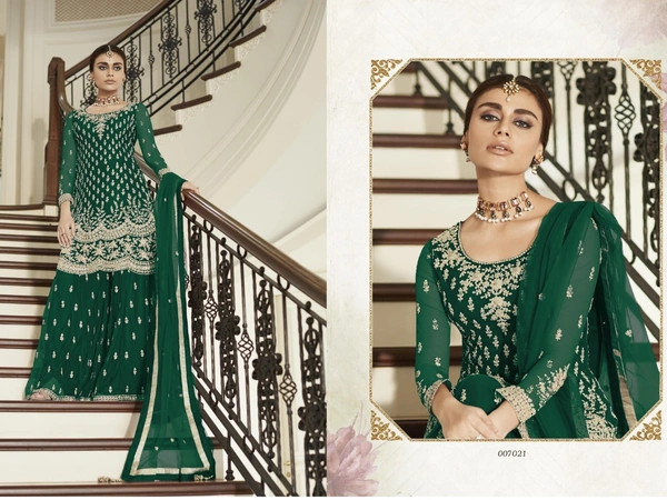 Designer Sharara - Green