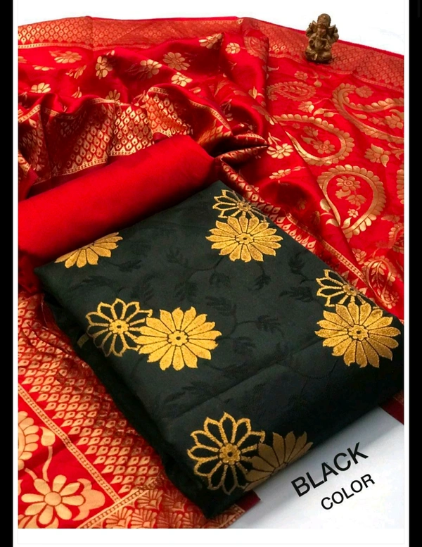 NITYA DESIGNER LADIES DRESS MATTERIAL - BLACK