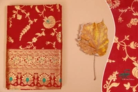  CREATION BRAND'S BEAUTIFUL RICH PALLU & JACQUARD WORK SAREE  - RED