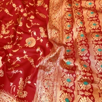 CREATION BRAND'S BEAUTIFUL RICH PALLU & JACQUARD WORK SAREE  - RED