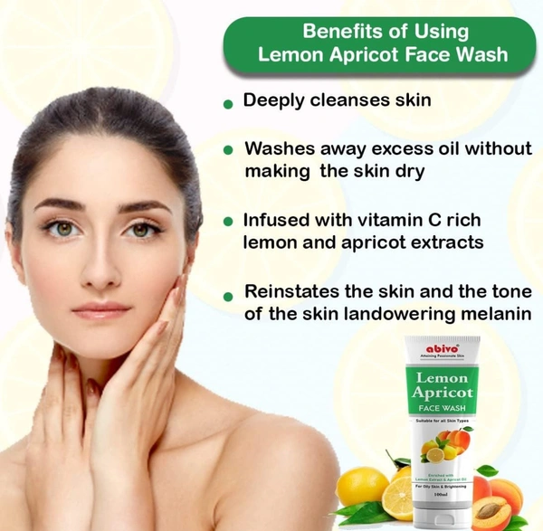 LEMON APRICOT FACEWASH - 75ML+25ML(EXTRA)