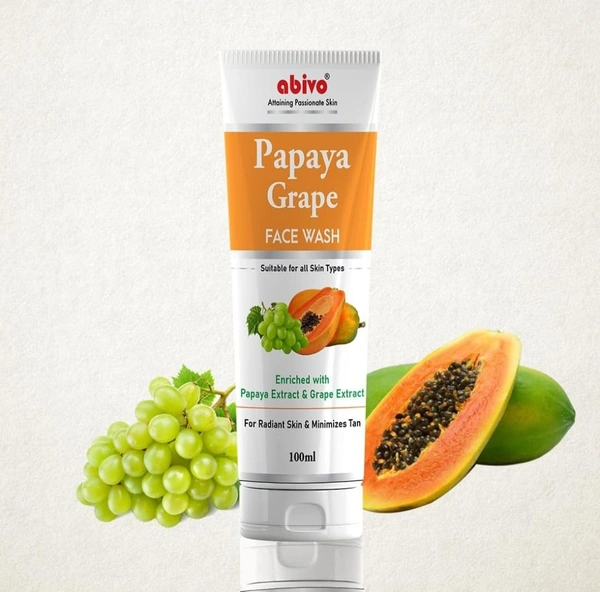 PAPAYA GRAPE FACEWASH  - 75ML+25ML(EXTRA)