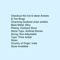 Charming Oxidized chain anklets - india, 5.0