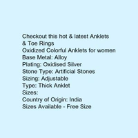 Oxidized Colorful Anklets for women - 5.0